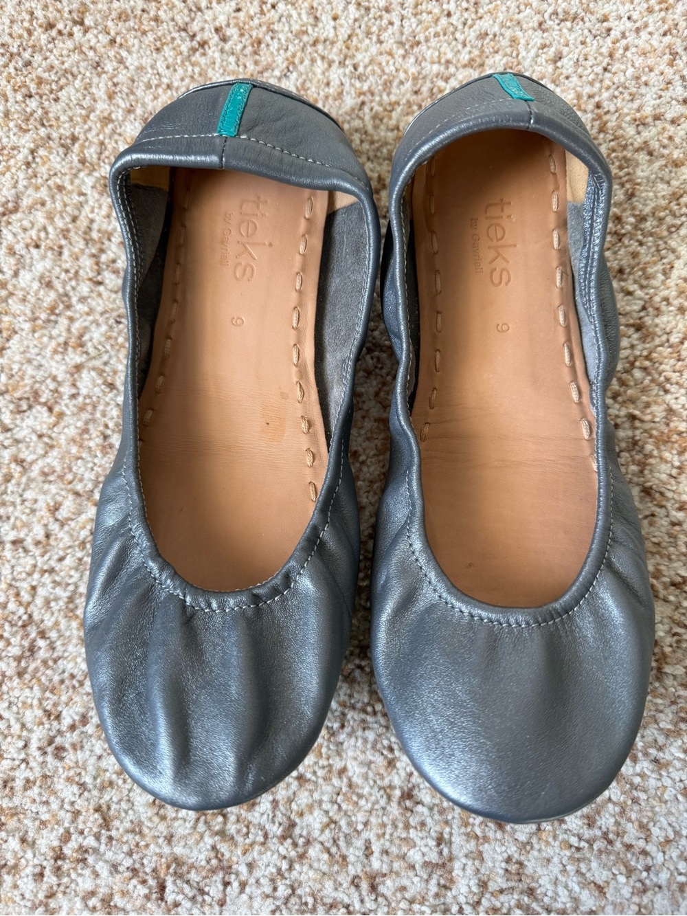 Tieks - Metallic Pewter - Size 9